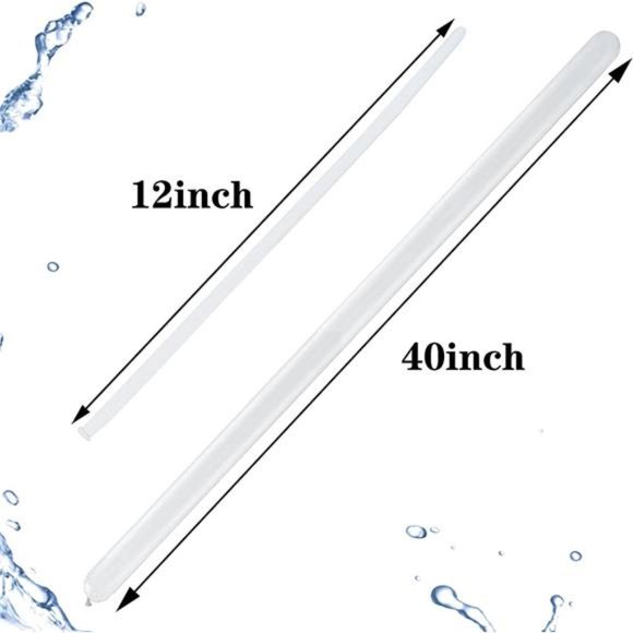 100Pcs 260 Balloons White Long Balloons for Balloon Garland Thickening Skinny - Picture 6 of 7